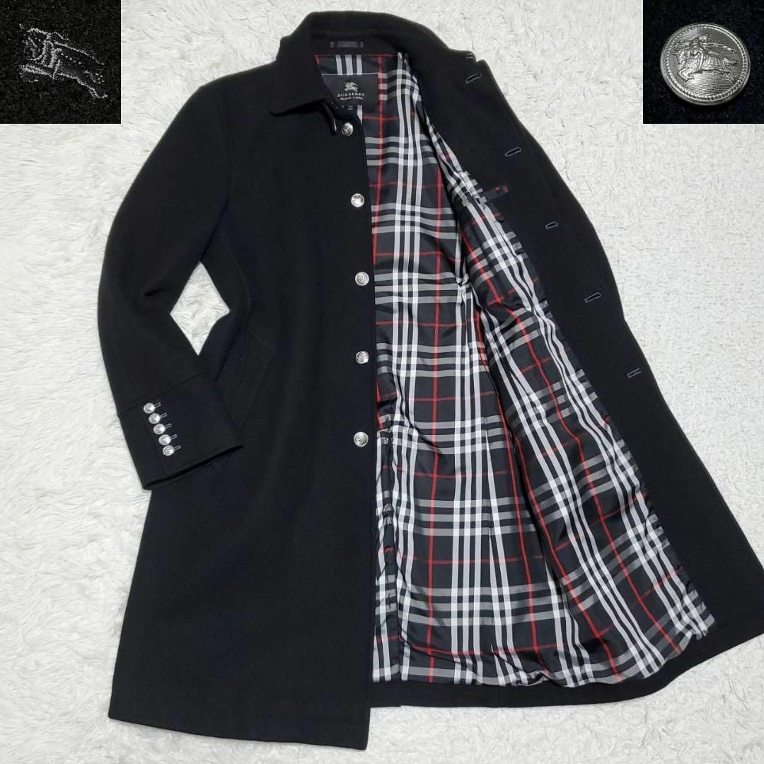 極美品】バーバリーブラックレーベル ステンカラーコート カシミヤ混
