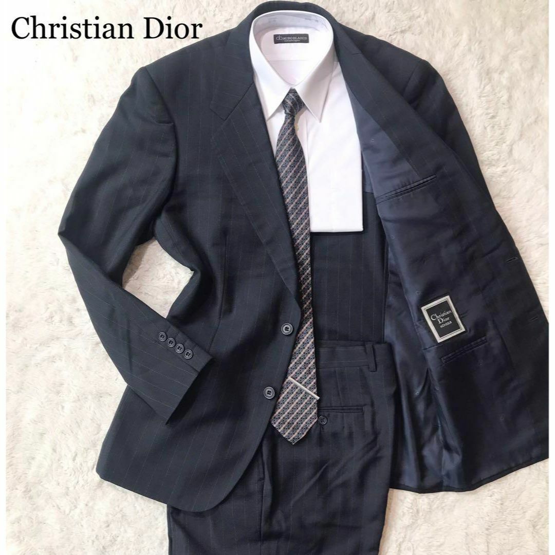 【未使用級】Christian Dior セットアップ スーツ ネイビー 56