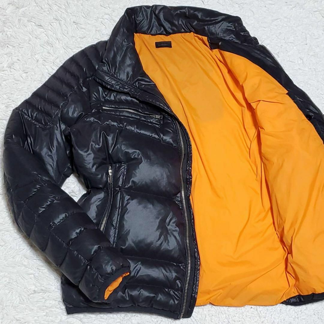 美品 XL ディーゼル ダウン ライダース 黒 ワッペン キルティング