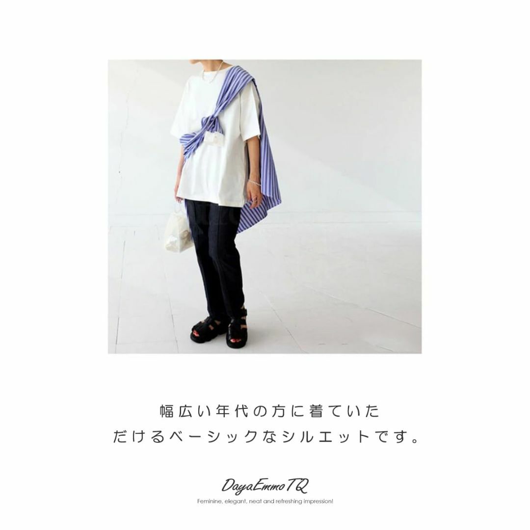 [DayaEmmoTQ] Tシャツ レディース 半袖 ラウンドネック カットソー 1