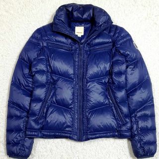 ＊使用少＊DIESEL ダウンジャケット フードジャケット ブルー\u0026オレンジ L