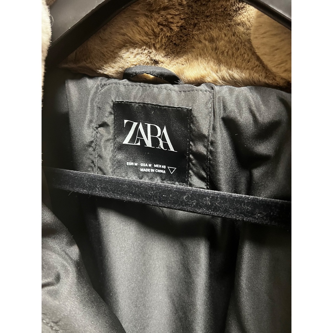 ZARA ライダースジャケット ノーカラージャケット 異素材MIX ブラック