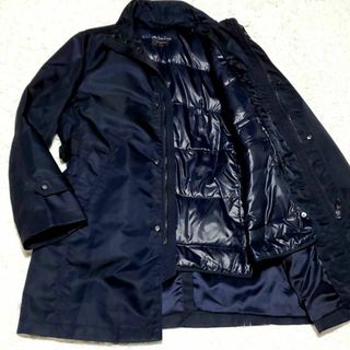 D'URBAN - 数回使用 L DURBAN ライナー付 ダウンコート ネイビー