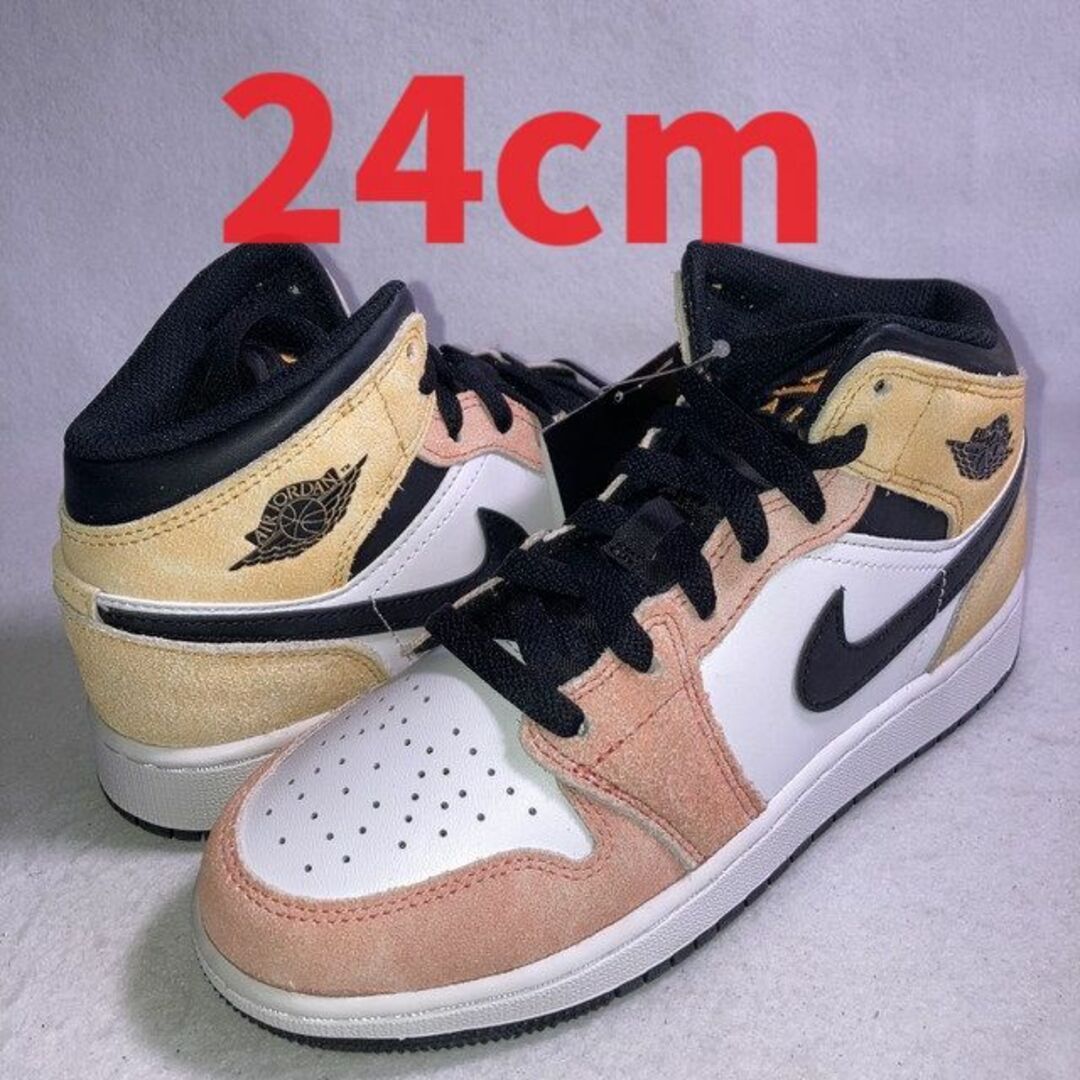 23.5cm】nike エアジョーダン1 mid ピンク-