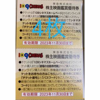 109シネマズ優待券　4枚(その他)