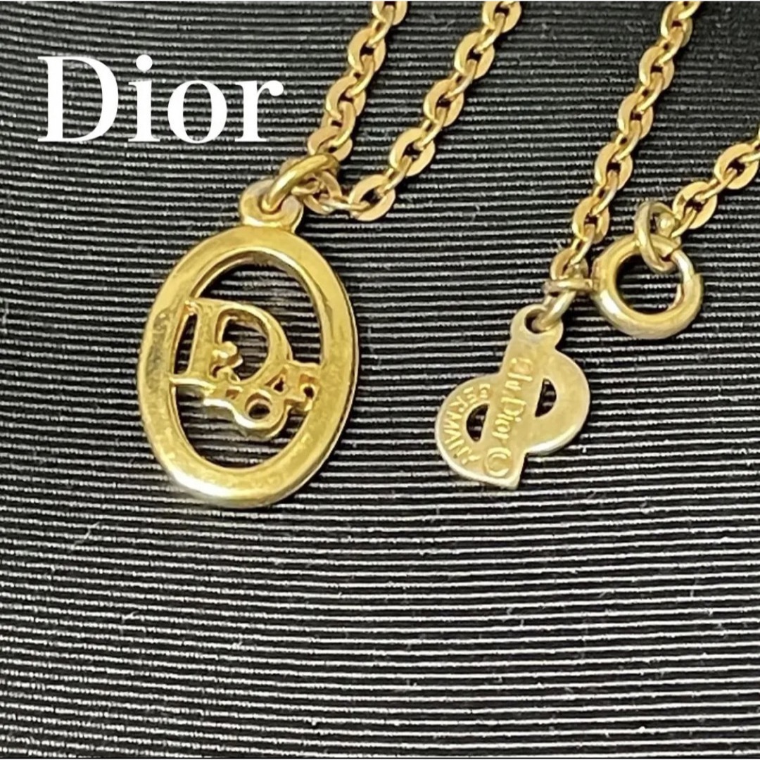 ChristianDior クリスチャンディオール ロゴネックレス ゴールド-