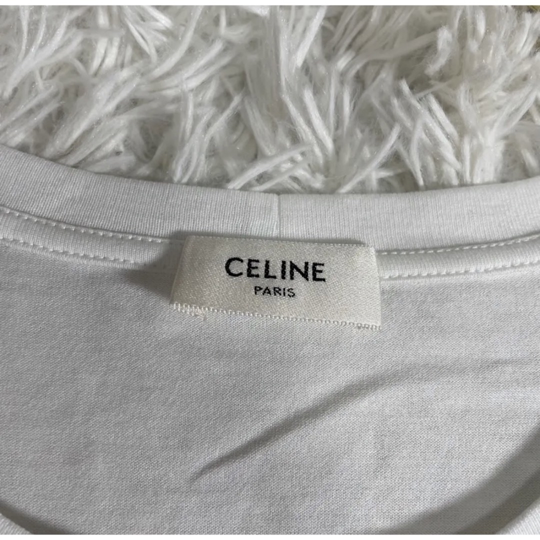 CELINE セリーヌ ロゴTシャツ ホワイト サイズS