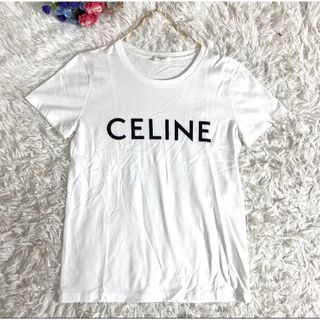 セリーヌ CELINE ロゴ Tシャツ 半袖 Mサイズ ホワイト