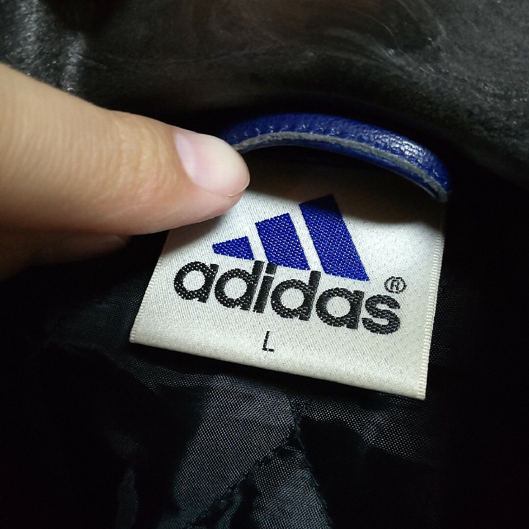 adidas(アディダス)の【希少】adidas ヴィンテージレザージャケット メンズのジャケット/アウター(レザージャケット)の商品写真