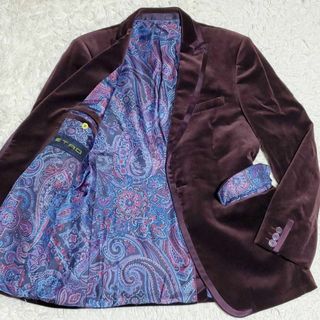 極美品 ETRO チェック カシミヤ混 テーラードジャケット 44ARMANI