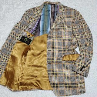 ETRO - 数回使用 4L ETRO テーラード チェック ウール ツイード 茶の