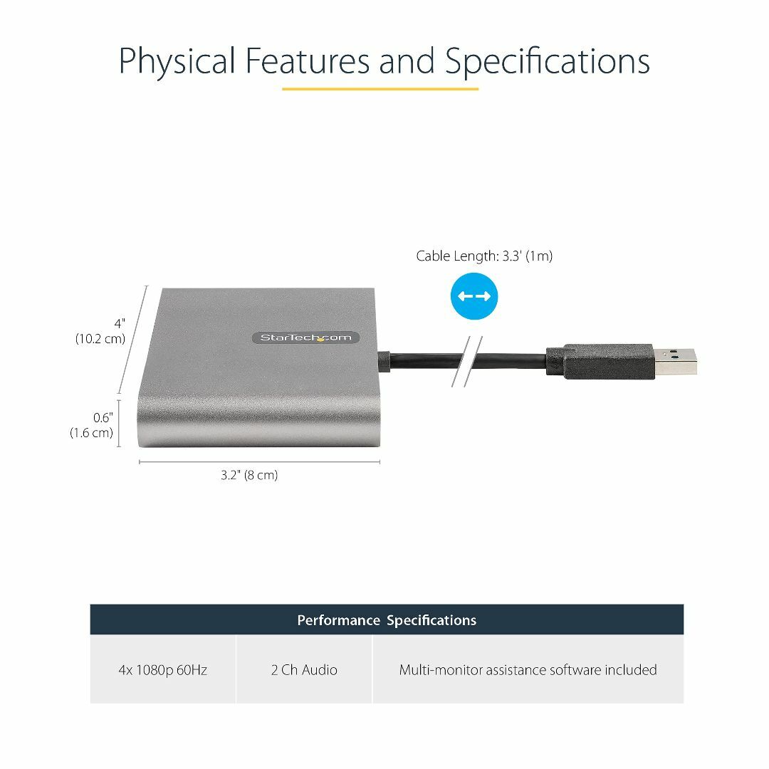 【人気商品】StarTech.com USB 3.0接続クアッドHDMIディスプ 3