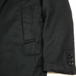 極美品 XL ESTNATION ウール100 ダウン コート ブラック ロング