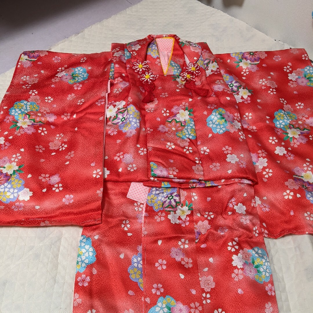 七五三　3歳用　被布セット　双子ちゃんに２人分 キッズ/ベビー/マタニティのキッズ服女の子用(90cm~)(和服/着物)の商品写真