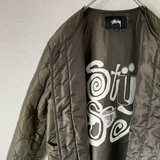 ハーフジップ、フリース◎】stussyツートンカラー古着スウェットsk8M-