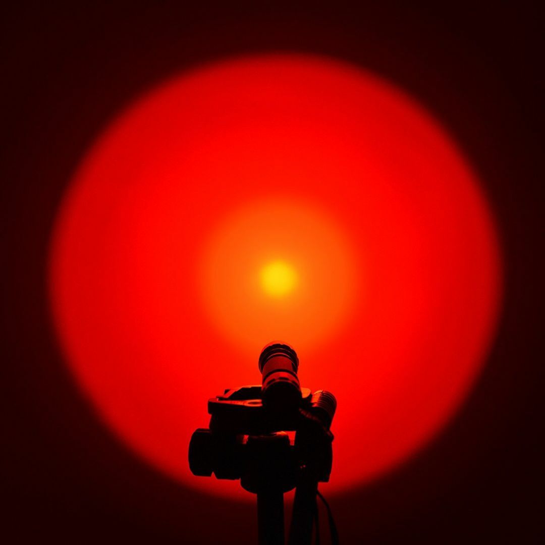 赤ライト 1000ルンメー 赤い光 懐中電灯 超明るい 赤色LEDライト