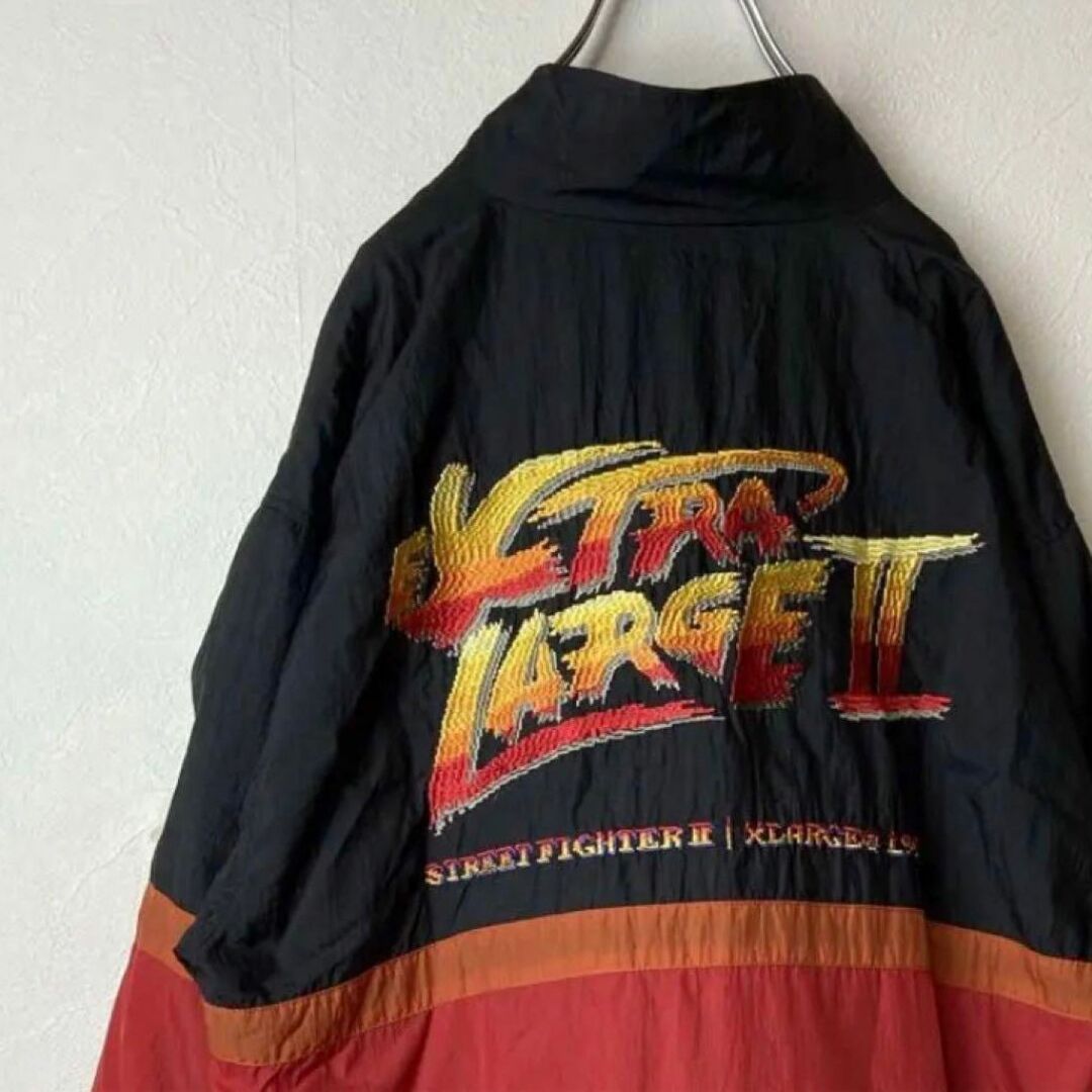 90s XLARGE エクストララージ プルオーバーナイロンジャケット 旧タグ