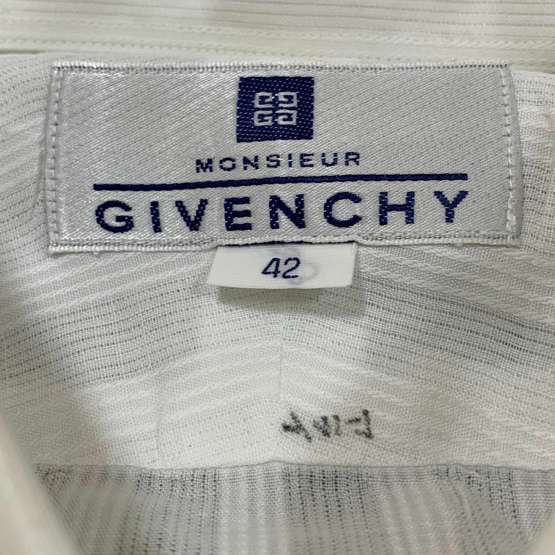 GIVENCHY(ジバンシィ)のGIVENCHY ジバンシー 半袖 Yシャツ ストライプ ホワイト ブランド メンズのトップス(シャツ)の商品写真