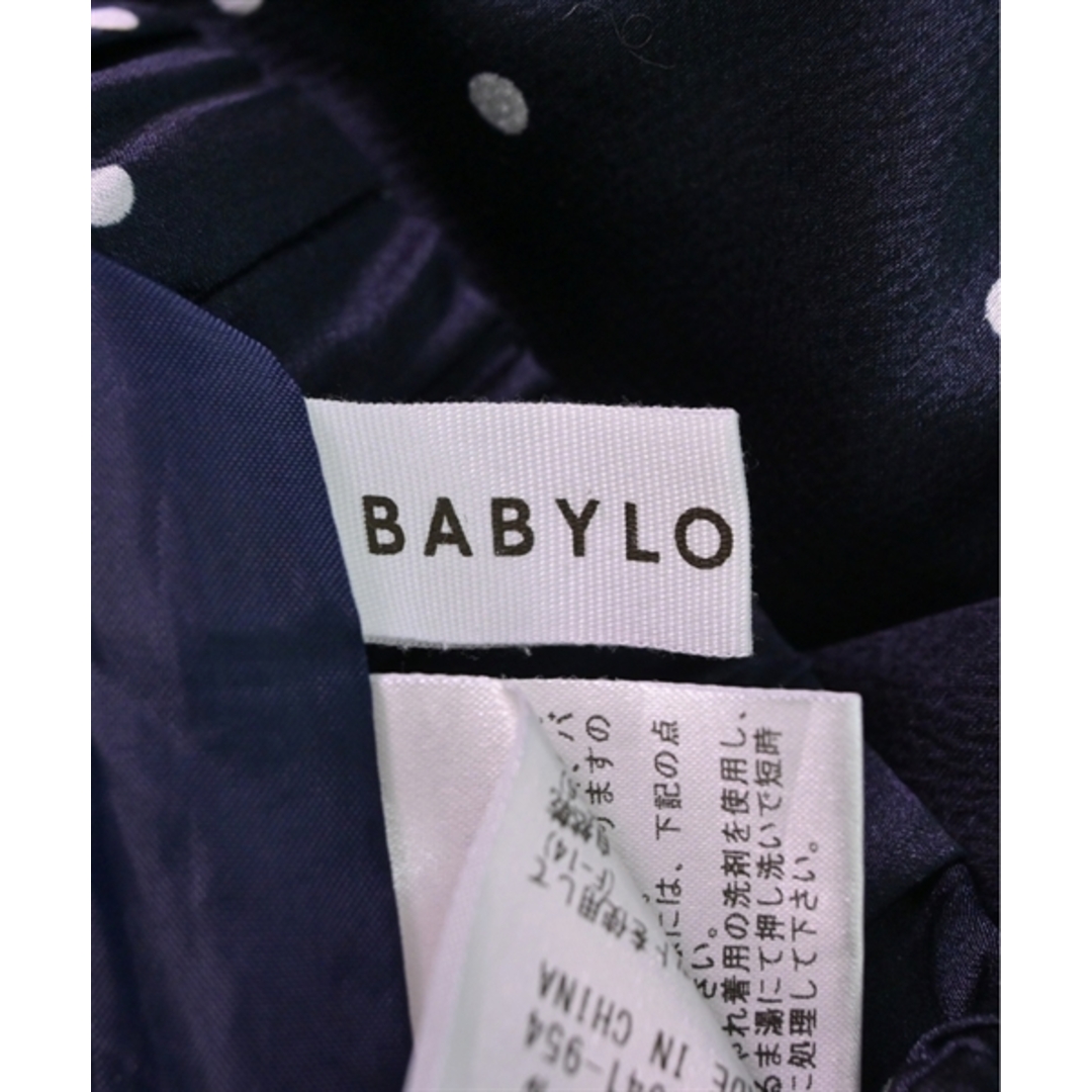 BABYLONE(バビロン)のBABYLONE ロング・マキシ丈スカート 38(M位) 紺x白(ドット) 【古着】【中古】 レディースのスカート(ロングスカート)の商品写真