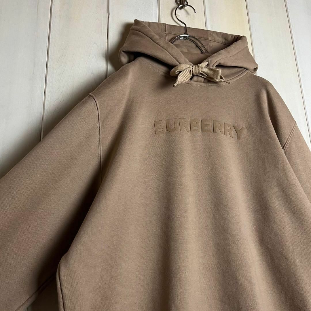 BURBERRY(バーバリー)の【希少XLサイズ】バーバリー☆センターロゴ入りパーカー ティッシ期 入手困難 メンズのトップス(パーカー)の商品写真