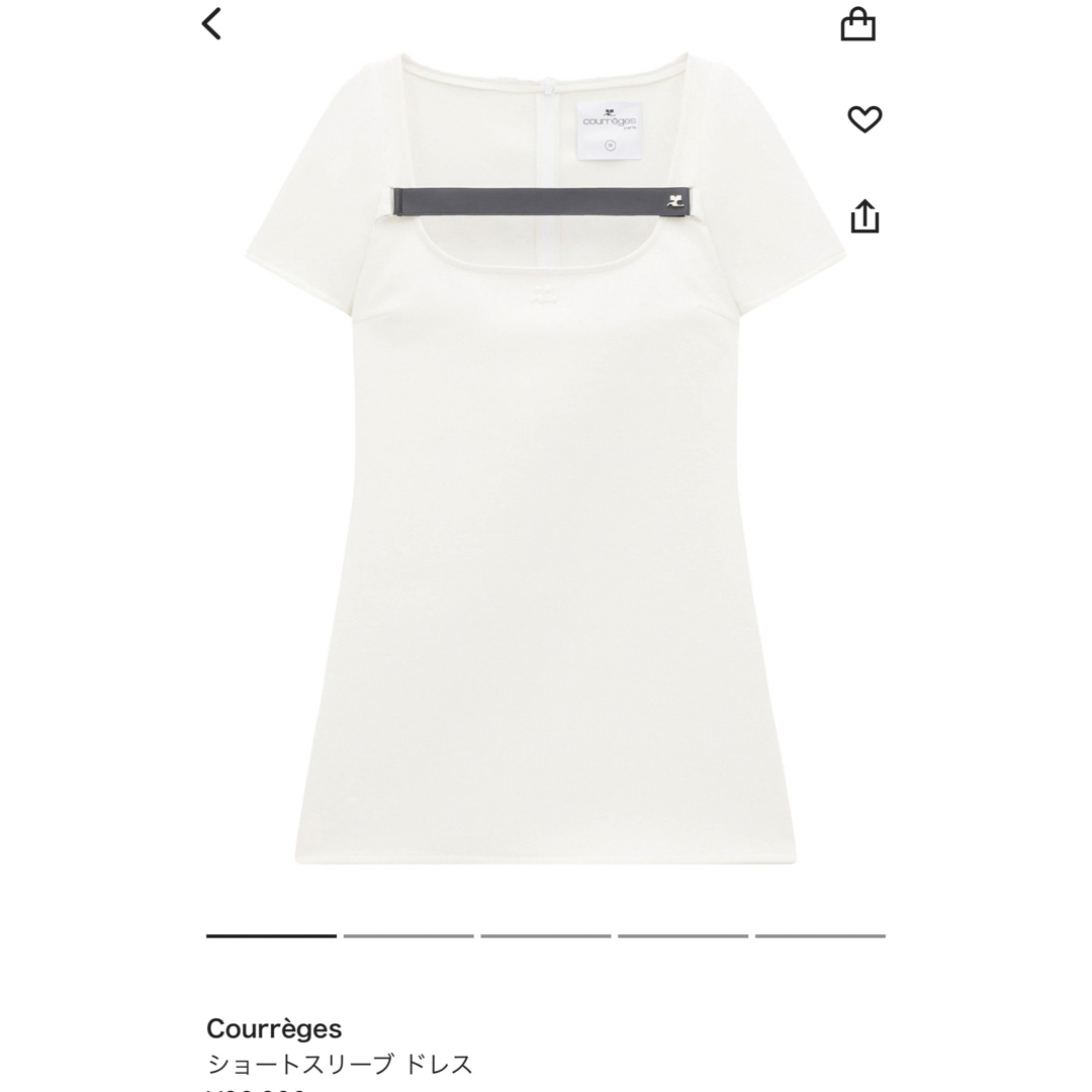 Courreges(クレージュ)のクレージュ　ショートスリーブドレス レディースのワンピース(ミニワンピース)の商品写真