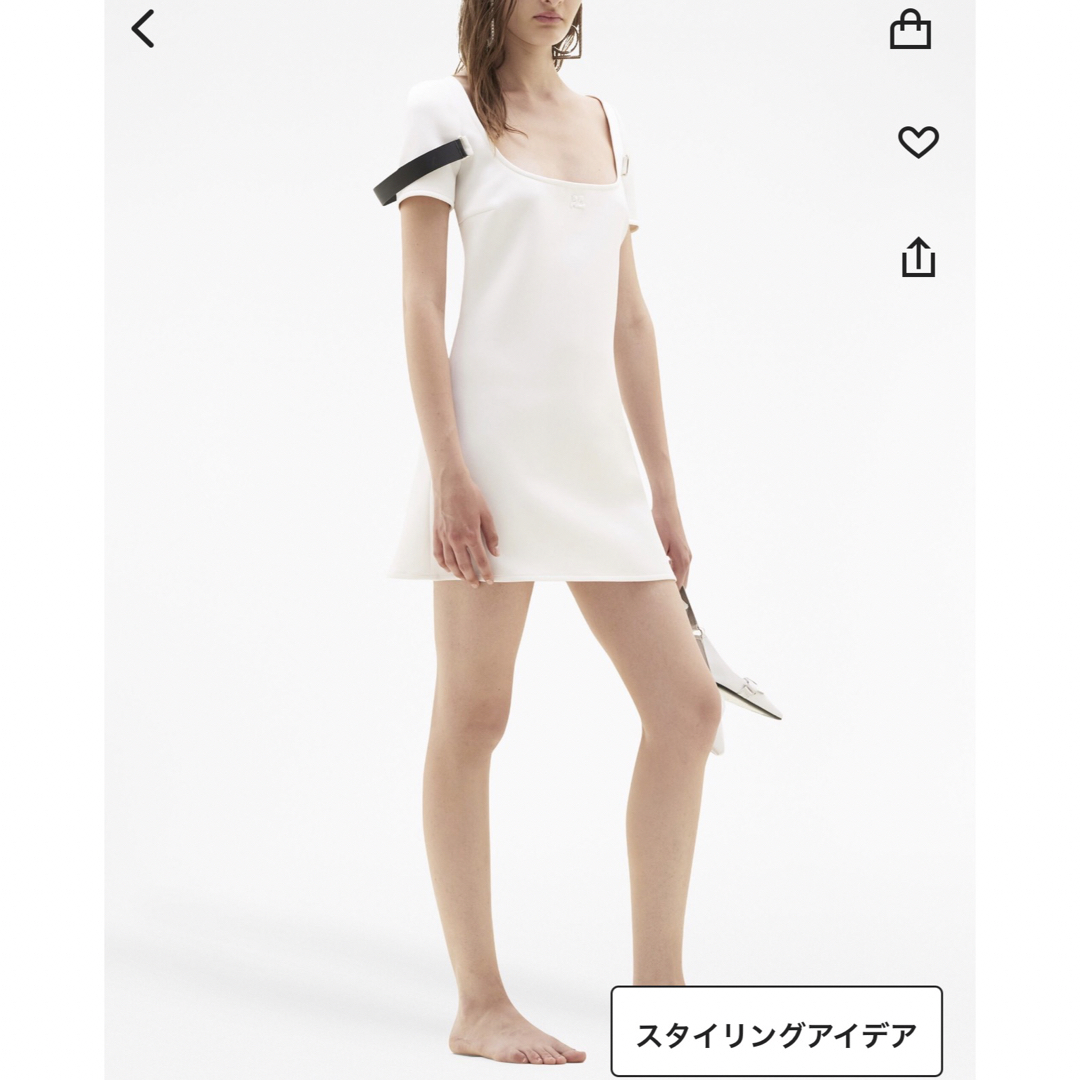 Courreges(クレージュ)のクレージュ　ショートスリーブドレス レディースのワンピース(ミニワンピース)の商品写真