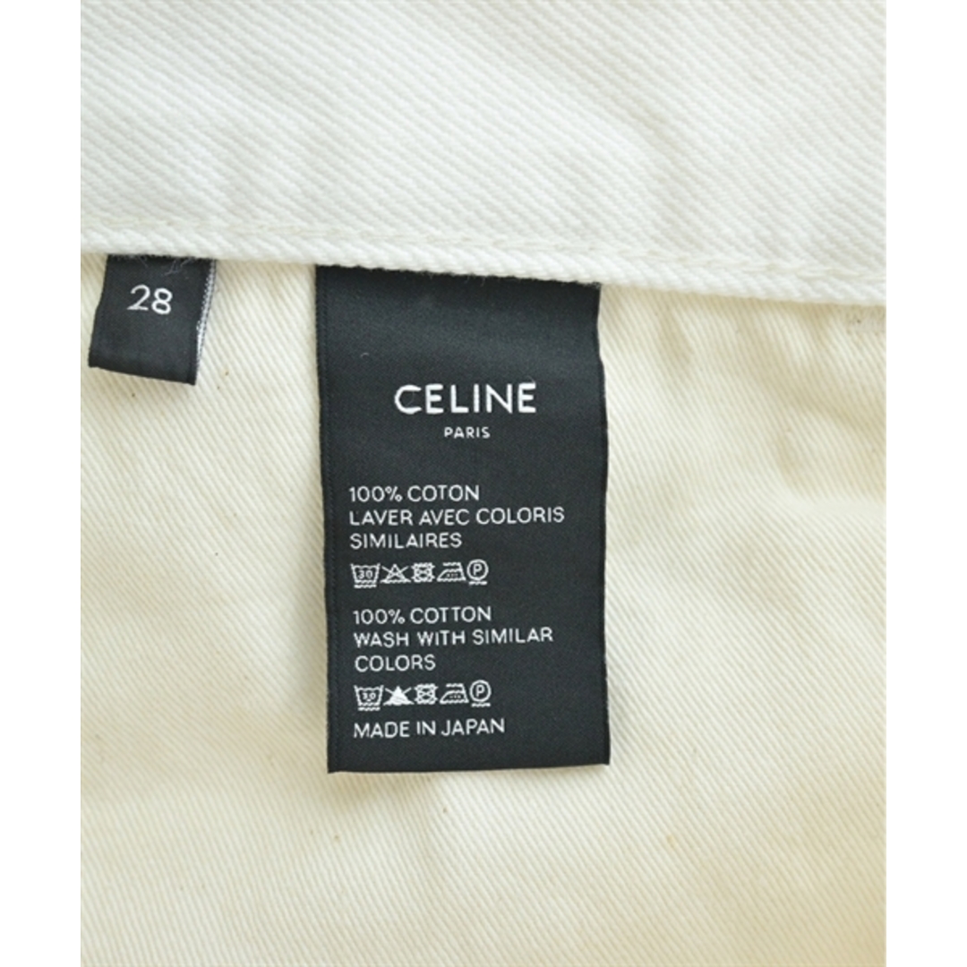 celine(セリーヌ)のCELINE セリーヌ デニムパンツ 28(S位) オフホワイト 【古着】【中古】 メンズのパンツ(デニム/ジーンズ)の商品写真