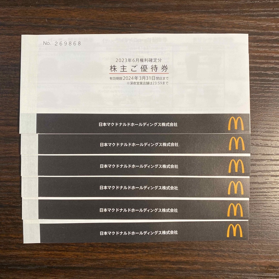 【最新】マクドナルド　株主優待　6冊