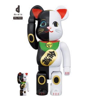 ベアブリック(BE@RBRICK)のBE@RBRICK 招き猫 金運 白 × 招福 黒 招福 黒 × 金運 白(その他)