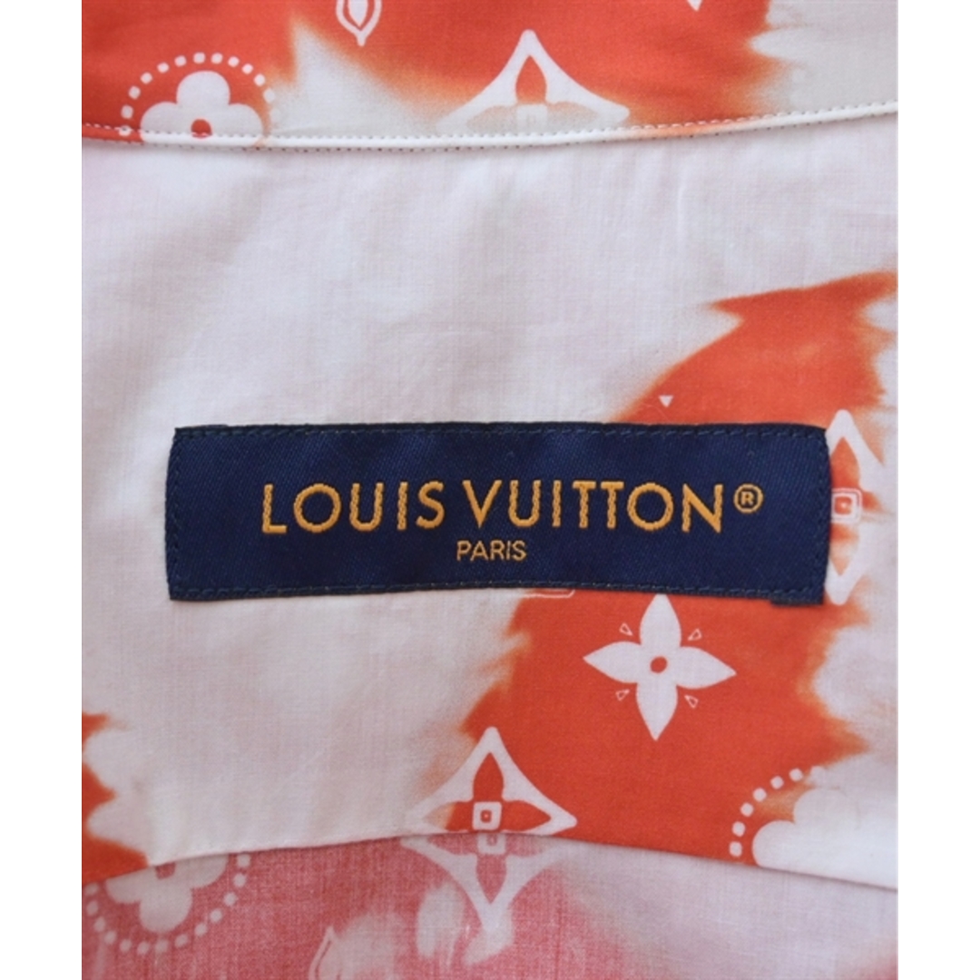 LOUIS VUITTON カジュアルシャツ S オレンジx白(総柄)