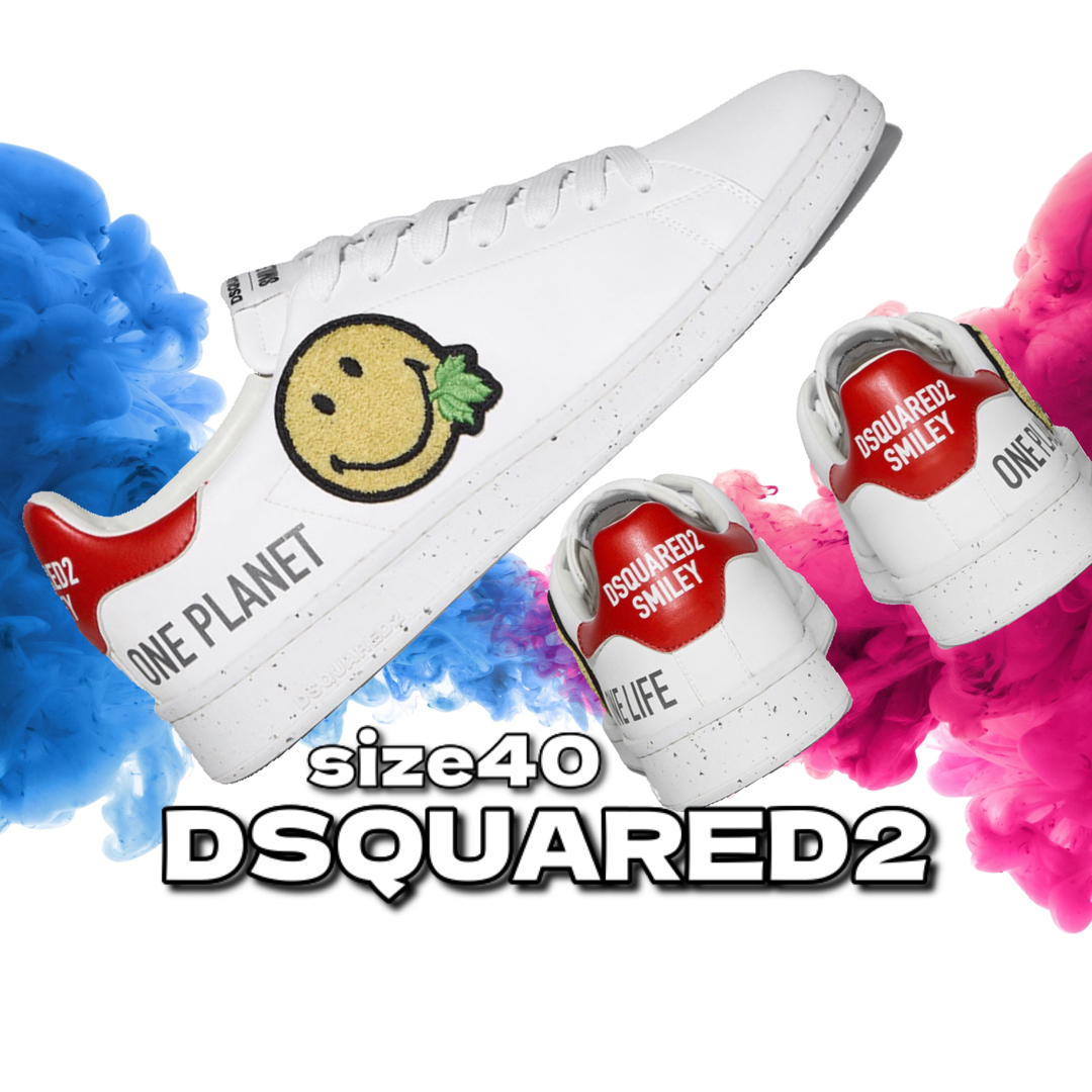 DSQUARED2(ディースクエアード)の【新品】DSQUARED2★SMILEY BYPELL BOXERスニーカー40 メンズの靴/シューズ(スニーカー)の商品写真