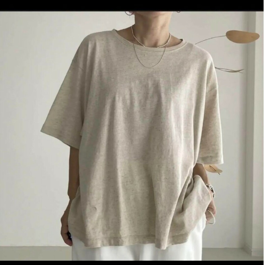 ARGUE LINEN×COTTON OVER WIDE T-SHIRTS