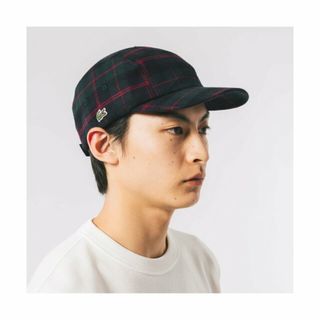 ラコステ(LACOSTE)の【ダークグリーン】フランネルチェックジェットキャップ(キャップ)