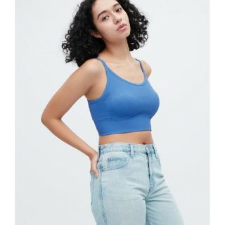 ユニクロ(UNIQLO)のUNIQLO ハーフ ブラ キャミソール XL ブラトップ ブラキャミ(キャミソール)