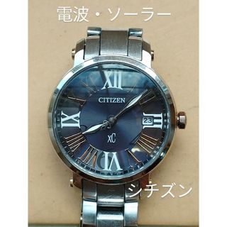 シチズン(CITIZEN)のAB22　シチズン・xC　電波・ソーラー時計　日付・耐磁(腕時計)