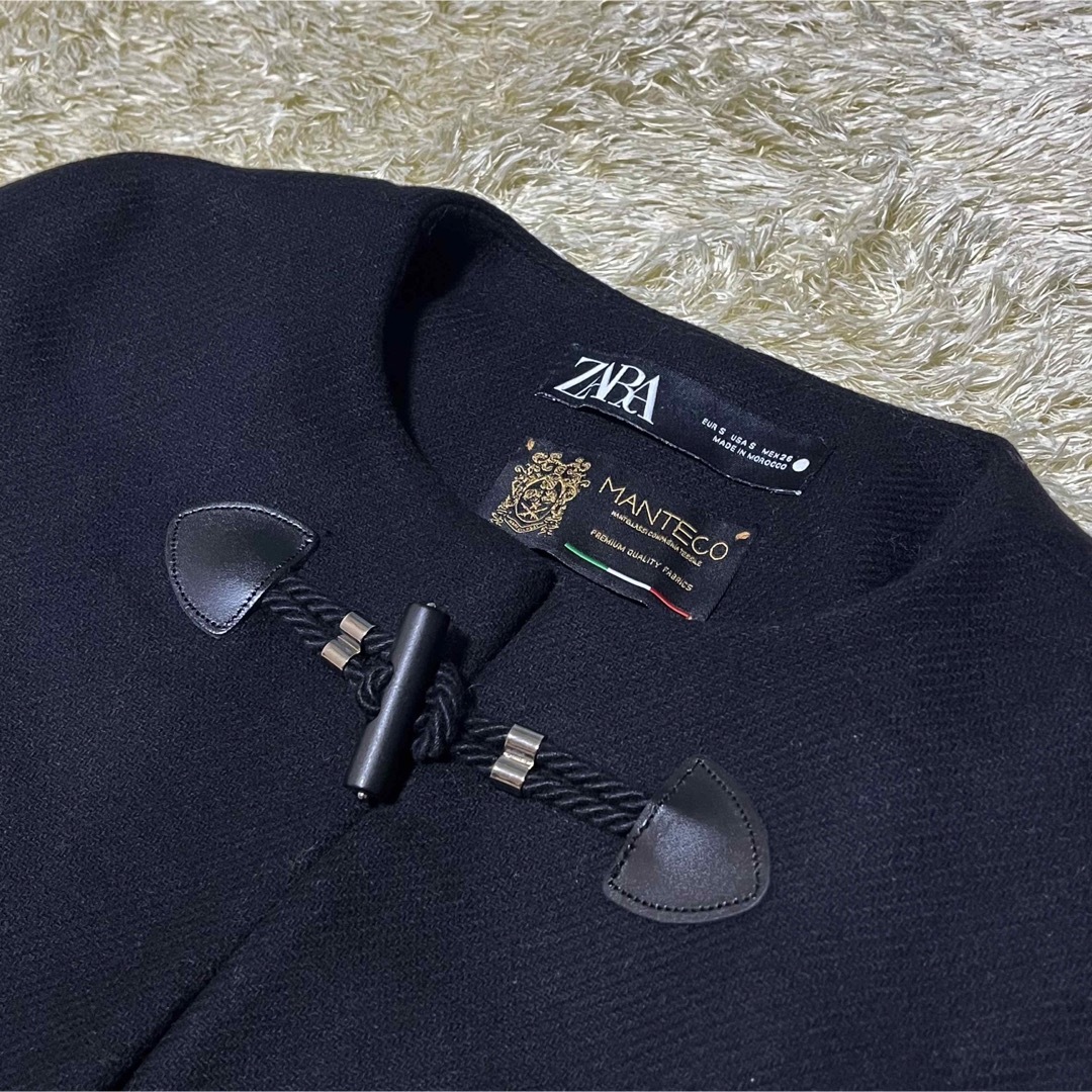 ★美品★ZARA ザラ ポンチョ ケープコート MANTECO ウール Sサイズ