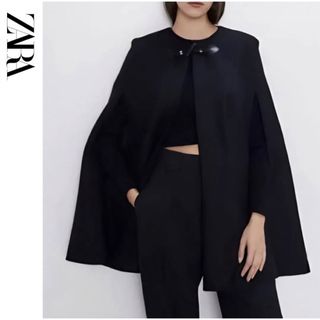 ザラ(ZARA)の★美品★ZARA ザラ ポンチョ ケープコート MANTECO ウール Sサイズ(ポンチョ)