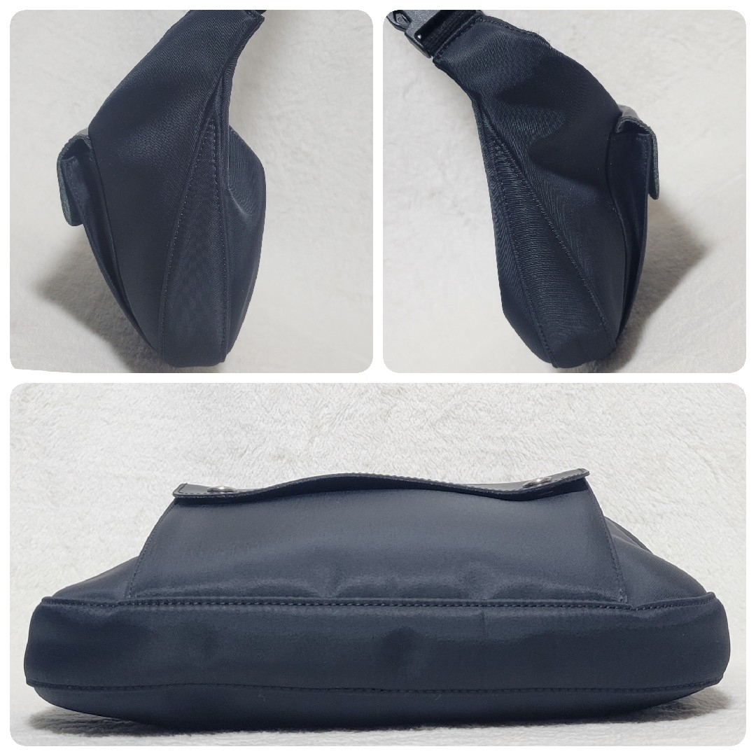 LONGCHAMP ボディバッグ 斜め掛け プリアージュ シルバー金具 ブラック