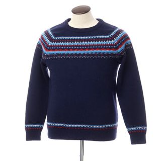 トミーヒルフィガー(TOMMY HILFIGER)の【中古】トミーヒルフィガー TOMMY HILFIGER ミドルゲージウールナイロン ノルディック柄 ニット ネイビー【サイズXL】【メンズ】(ニット/セーター)