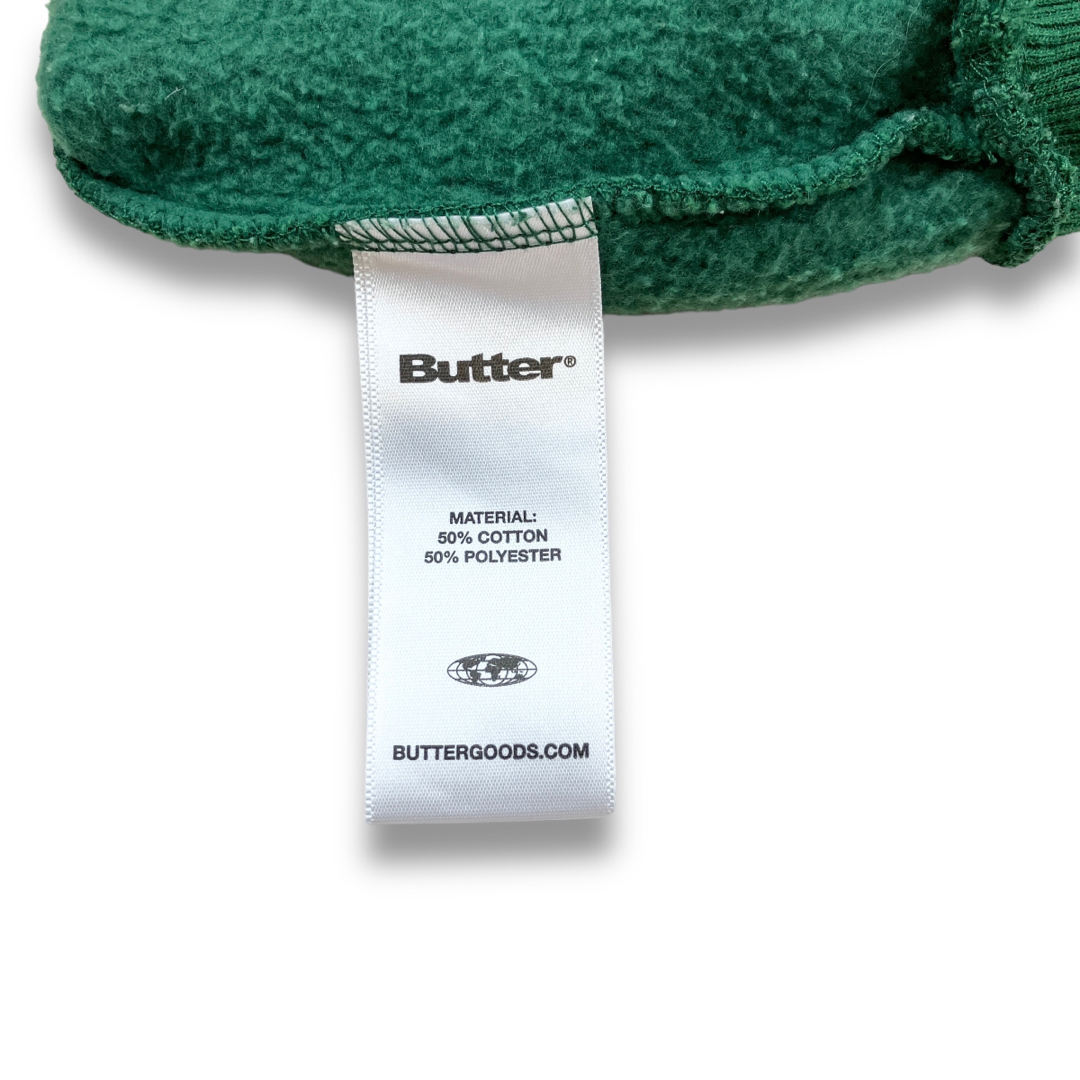 STUSSY(ステューシー)のBUTTER GOODS バターグッズ スウェットシャツ ロゴ グリーン メンズのトップス(スウェット)の商品写真