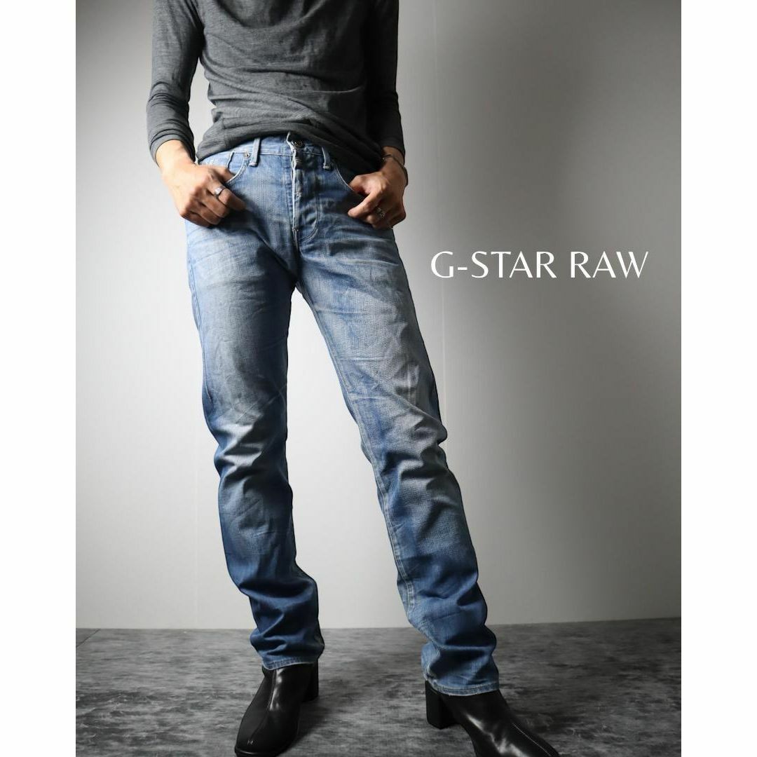 G-STAR RAW - 【G-STAR RAW】3301 ストレート ヒゲ デニム ジーンズ