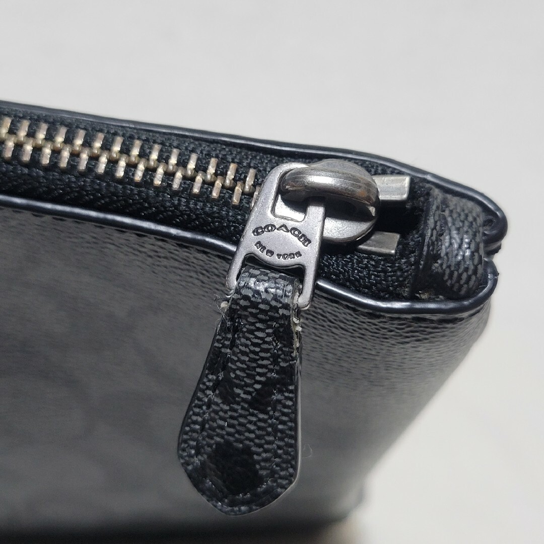 COACH 美品コーチ クラッチバッグ シグネチャー ライン