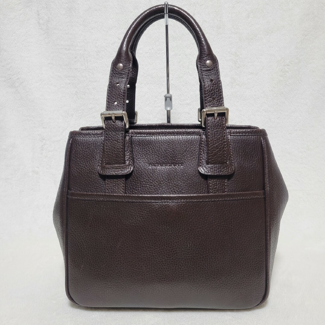 BURBERRY - 【美品】バーバリー ハンドバッグ 箱型 オールレザー 裏地