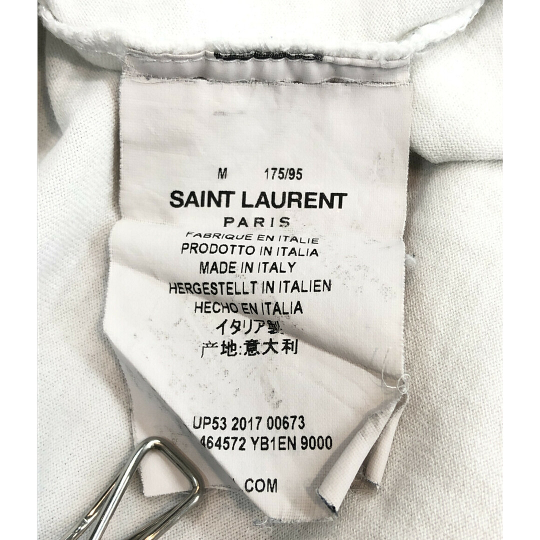 SAINT LAURENT PARIS サンローランパリ エディ期 クラッシック ロゴ クルーネック Tシャツ カットソー 464572 YB1EN グレー