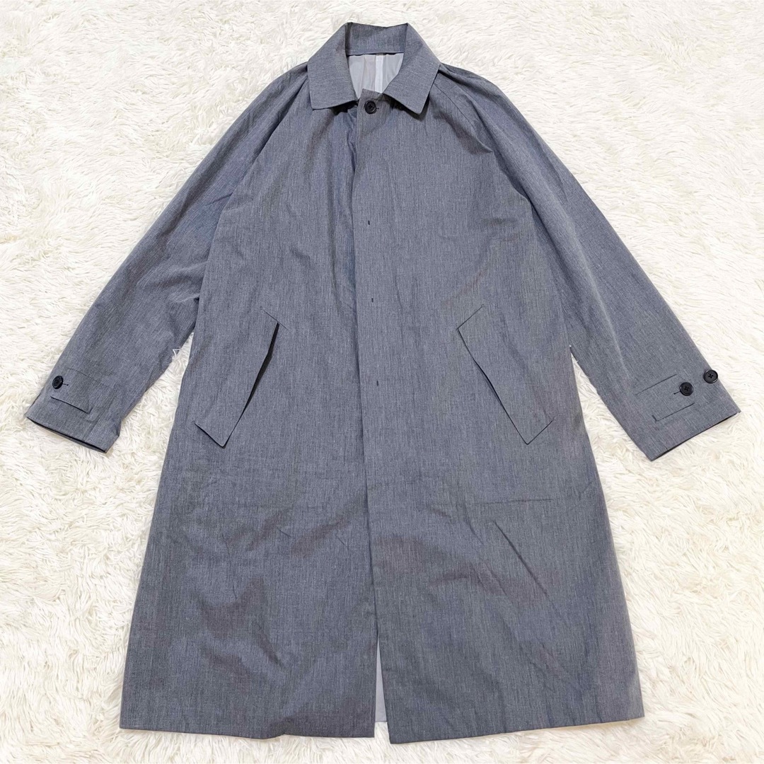 DESCENTE - DESCENTE【美品】ステンカラーコート L グレー ビジネス