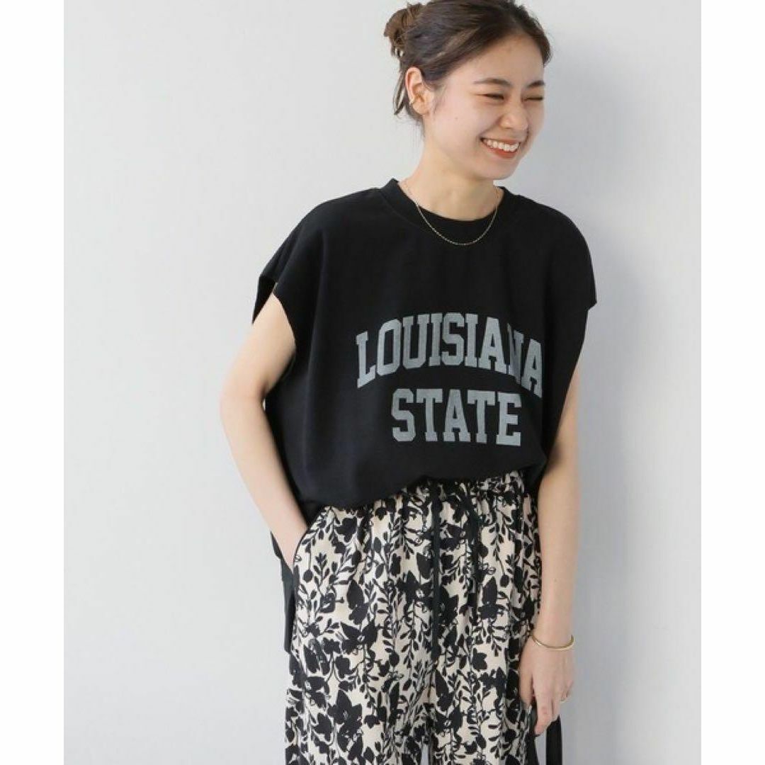 JOURNAL STANDARD relume(ジャーナルスタンダードレリューム)の美品★JS relume ロゴスウェット フレンチスリーブ 0919 レディースのトップス(Tシャツ(半袖/袖なし))の商品写真