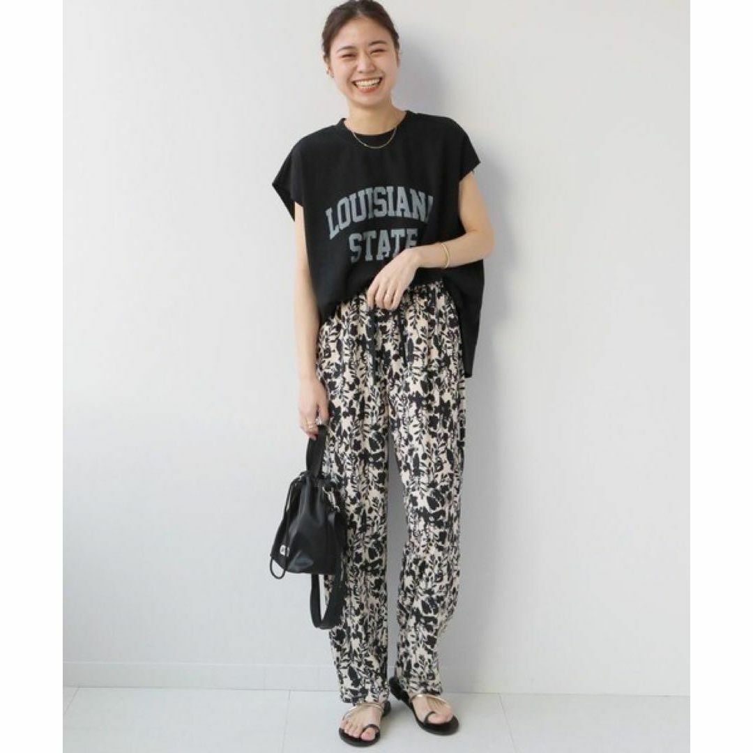 JOURNAL STANDARD relume(ジャーナルスタンダードレリューム)の美品★JS relume ロゴスウェット フレンチスリーブ 0919 レディースのトップス(Tシャツ(半袖/袖なし))の商品写真