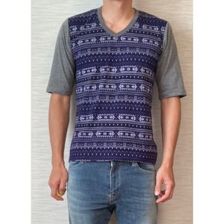 ヒアーズ(HERE'S)の【here’s】Knit T-Shirt/46(S)(Tシャツ/カットソー(半袖/袖なし))