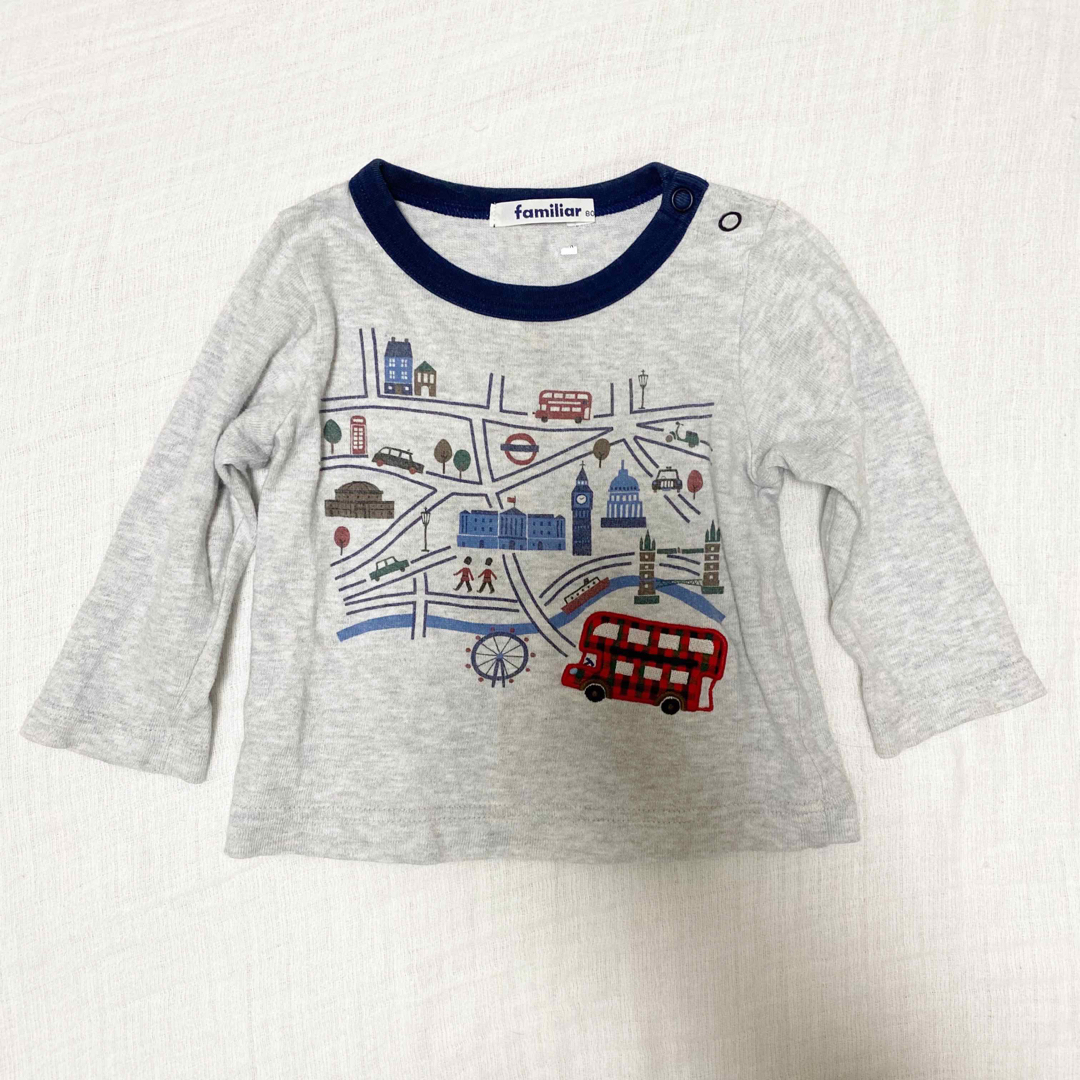 familiar(ファミリア)のfamiliar 長袖Tシャツ　80 セット キッズ/ベビー/マタニティのベビー服(~85cm)(Ｔシャツ)の商品写真