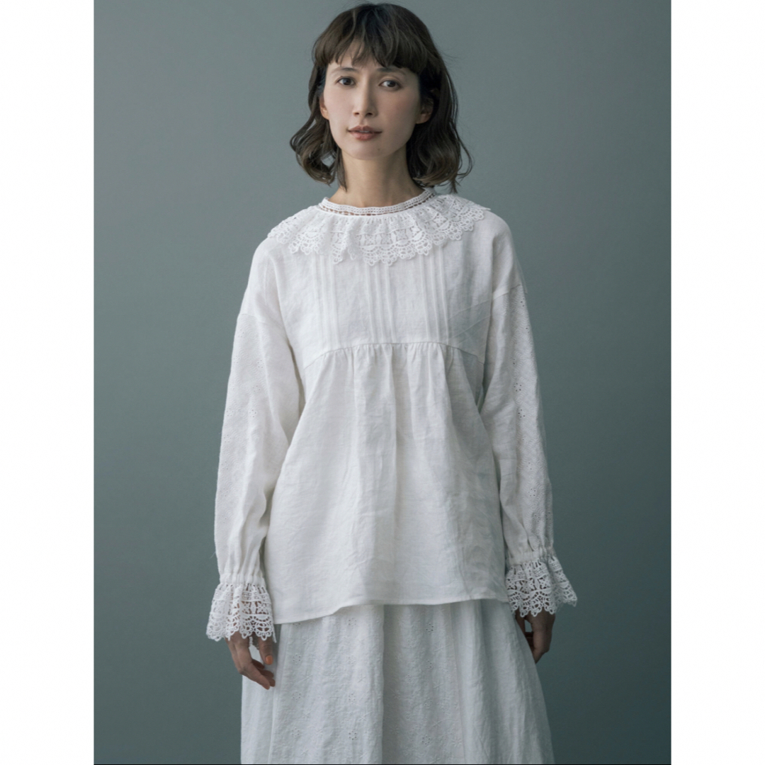 サマンサモスモス kazumi 刺繍とレース ブラウス - シャツ/ブラウス(七